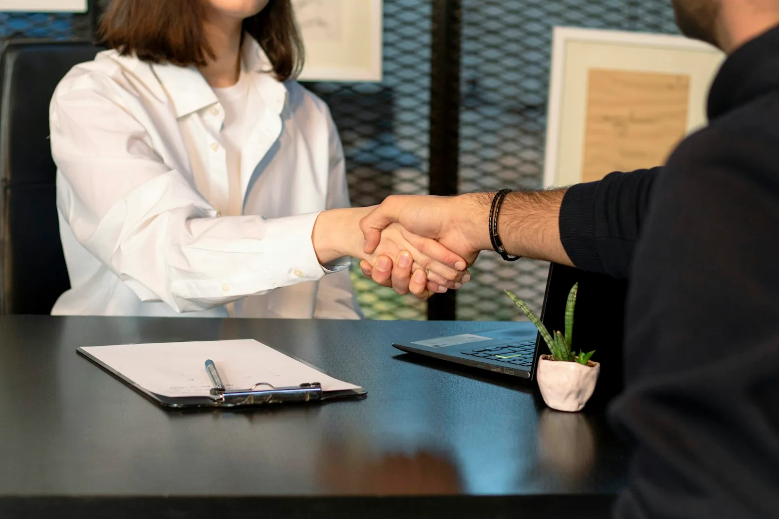 businessman handshake at office meeting
